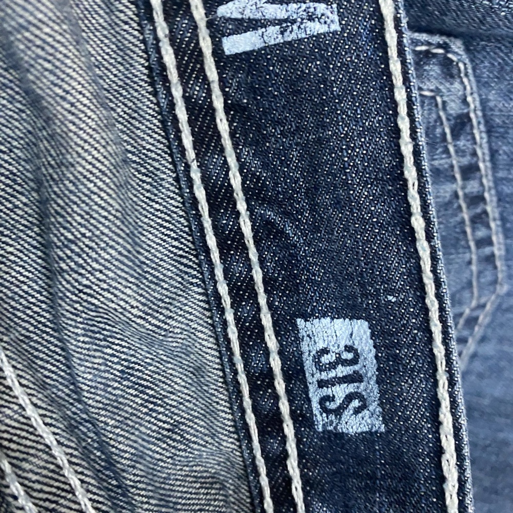 Reclaim Slim Straight Jeans Mens 31x30 Medium Wash Denim 100% Cotton Tote 0163 - Picture 10 of 13